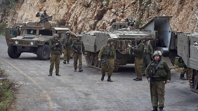IDF vehicles near the border with Lebanon in January 2015 (Photo: Reuters) (Photo: Reuters)