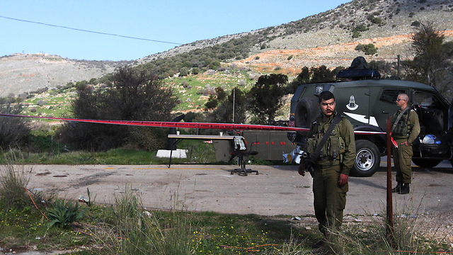 IDF forces in Ghajar on Thursday morning (Photo: Ido Erez)