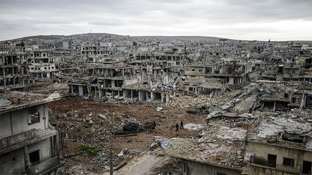 קובאני החרבה. 200 אלף ברחו מהעיר (צילום: AFP) (צילום: AFP)