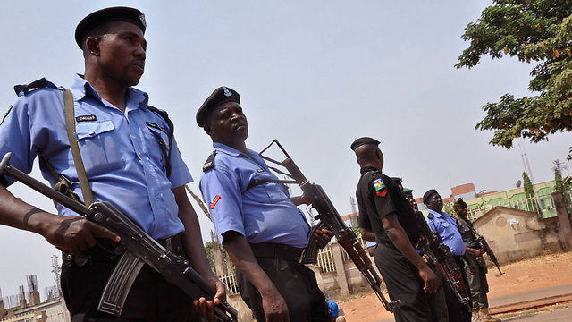 Nigerian police officers in Eboja (Photo: AP) (Photo: AP)