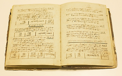 Manuscript filled with liquor recipes (Photo: Israel National Library)