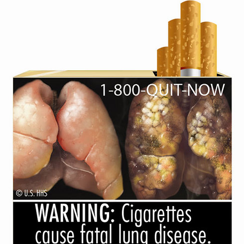 חפיסת סיגריות עם המחשה: כיצד העישון פוגע בריאות ()
