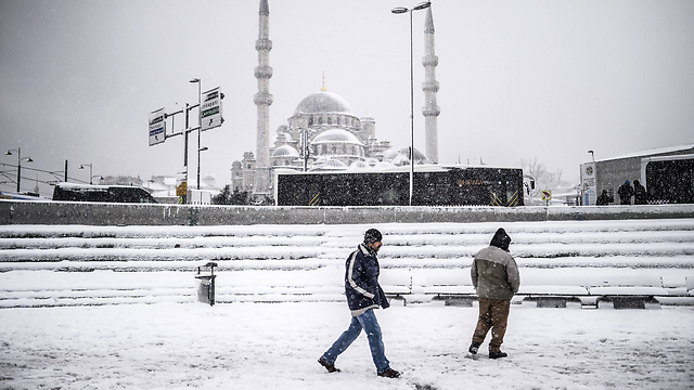 שלג טורקי (צילום: AFP) (צילום: AFP)
