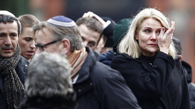 Denmark PM at funeral. (Photo: EPA)
