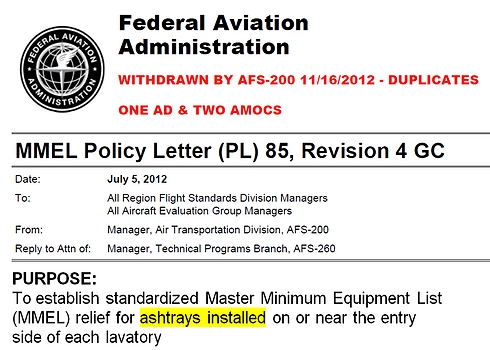 מתוך תקנות מינהל התעופה האמריקני (צילום מסך)