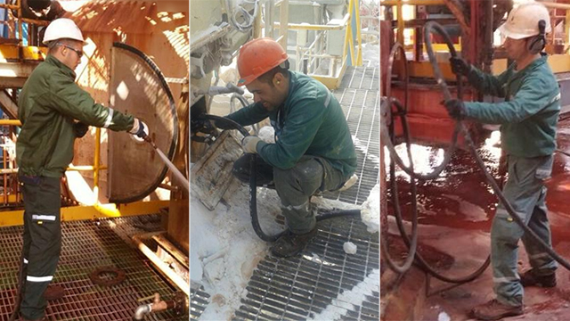 עובדי מפעלי ים המלח סוגרים את המכונות (צילום באדיבות ועד עובדי מפעלי ים המלח) (צילום באדיבות ועד עובדי מפעלי ים המלח)
