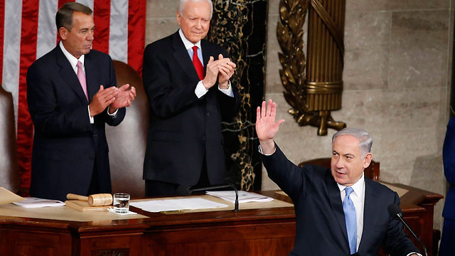 Prime Minister Benjamin Netanyahu speaking in front of Congress (Photo: AP)