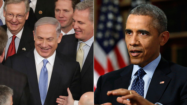 In the agreement, Obama managed to put an end, once and for all, to Congress' involvement in the administration's relations with Israel (Photos: AFP, Reuters)
