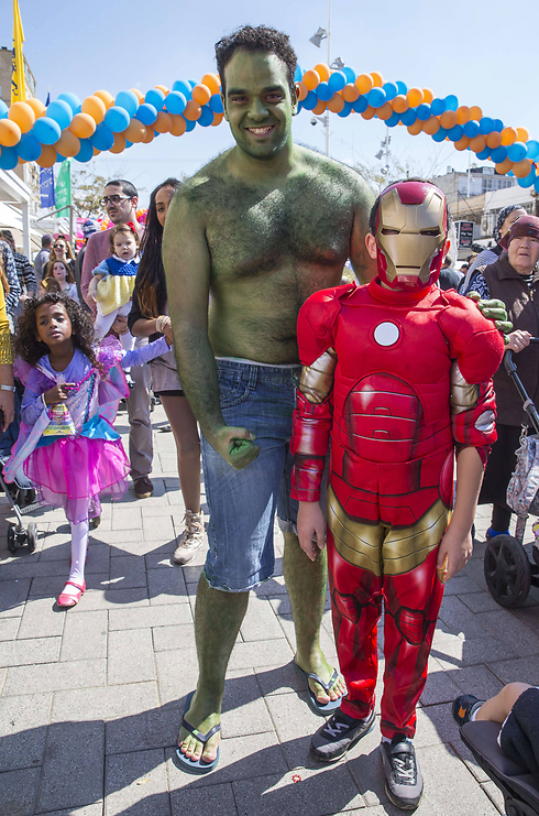The Avengers celebrate Purim (Photo: AFP) (Photo: AFP)