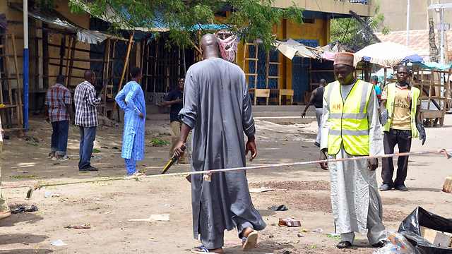 זירת פיגוע שביצע בוקו חראם בניגריה (צילום: AFP) (צילום: AFP)