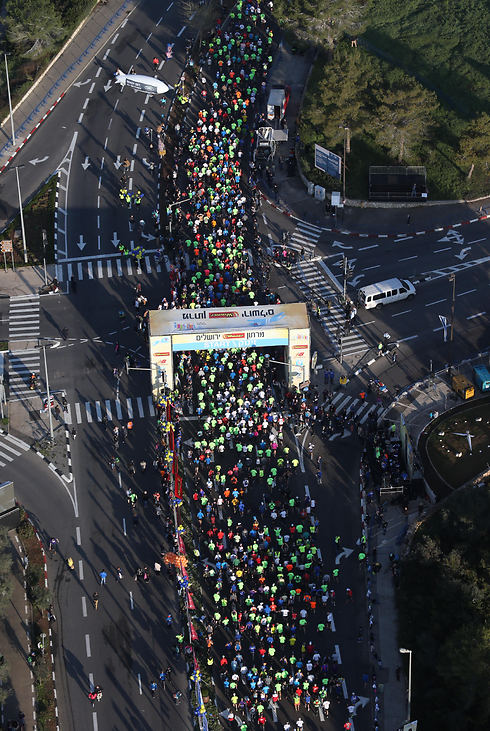 מרתון ירושלים הבוקר (צילום: פלאש 90) (צילום: פלאש 90)