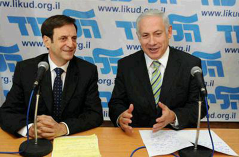 Meridor with Netanyahu (Archive photo: Yaron Brenner)
