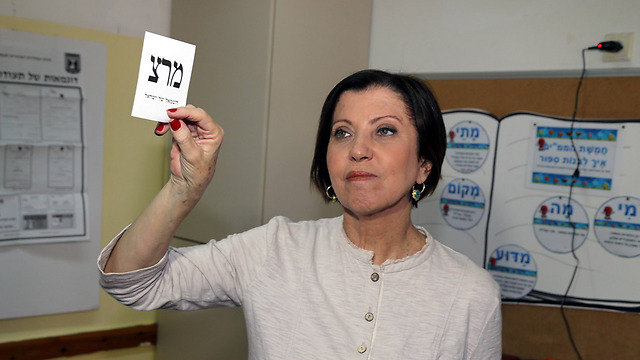 Galon on 2015 election day (Photo: Yariv Katz)