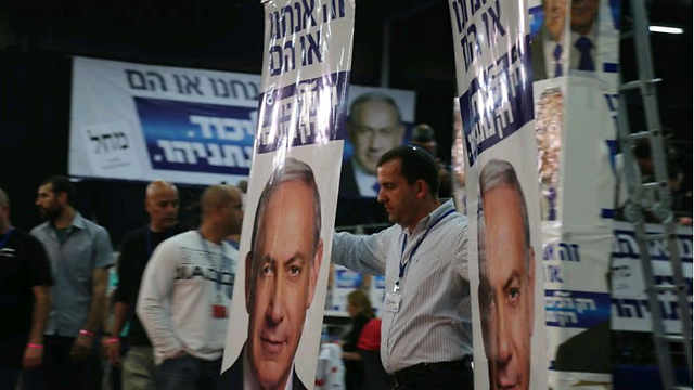 Netanyahu campaign posters during the last Knesset elections. His rhetoric during his campaign helped fundamentally change the public discourse in Israel. (Photo: Motti Kimchi)
