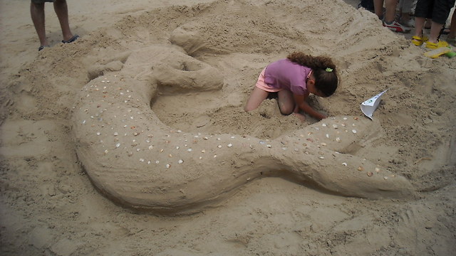 תחרות פיסול בחול (צילום: הלל גלזמן) (צילום: הלל גלזמן)