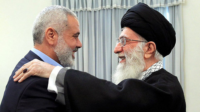 Hamas leader Ismail Haniyeh with Iran's Ayatollah Khamenei in happier days (Photo: EPA)