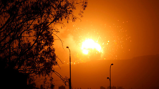 Fire erupts after Saudi air strike in Sanaa (Photo: Reuters) (Photo: Reuters)