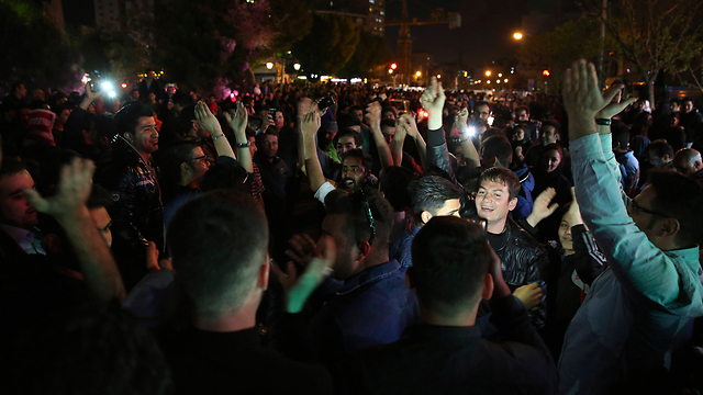 Iranians celebrate framework agreement. How can the image of the US as the 'Great Satan' be maintained? (Photo: AP)