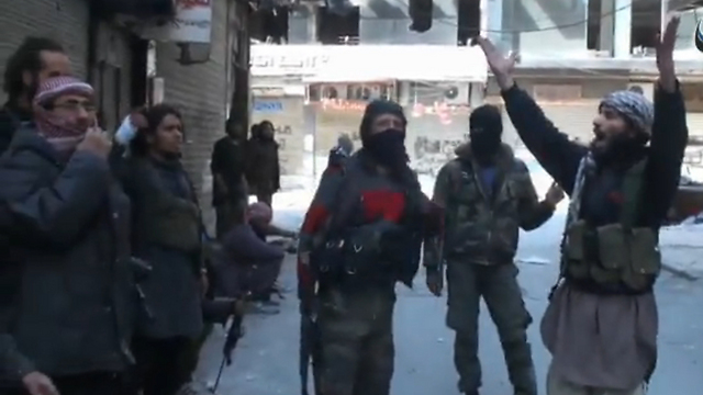 Islamic State fighters in Yarmouk