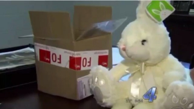 הארנב שבו הוסתרו הסמים (צילום: מתוך יוטיוב) (צילום: מתוך יוטיוב)