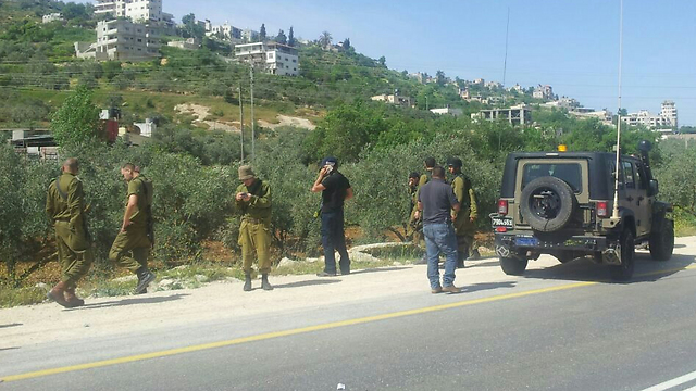 Site of West Bank stabbing attack (Photo: Tazpit News Agency) (Photo: Tazpit News Agency)