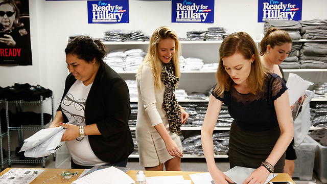 Staff at a "Ready for Hillary" office (Photo: AP) (Photo: AP)