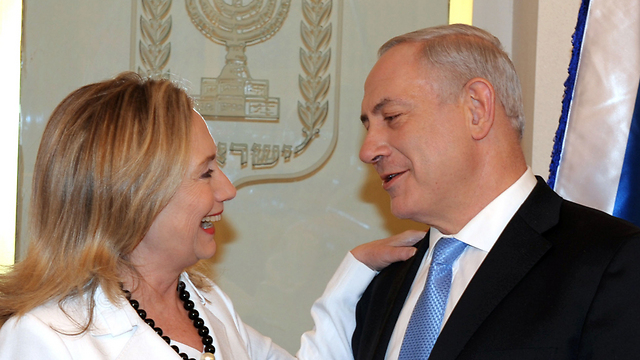 Then-US secretary of state Hillary Clinton and Prime Minister Benjamin Netanyahu (Archive photo: Moshe Milner/GPO)
