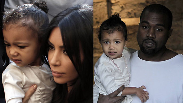 Kim Kardashian, daughter North and Kanye West (Phot: AFP)