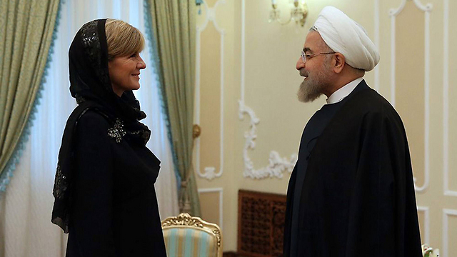 עם הנשיא רוחאני  (צילום: AFP PHOTO / IRANIAN PRESIDENCY WEBSITE /HO) (צילום: AFP PHOTO / IRANIAN PRESIDENCY WEBSITE /HO)