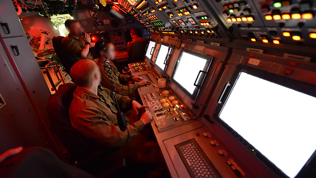 Control room of Dolphin-class submarine (Photo: Gadi Kabalo)