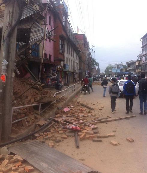 Destruction in Kathmandu.