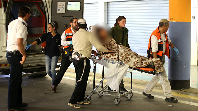 Border Police officer evacuated to hospital following attack (Photo: Amit Shabi) (Photo: Amit Shabi)