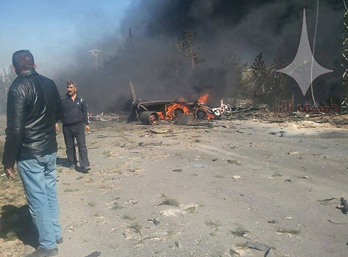 Scene of alleged Israeli attack in Syria
