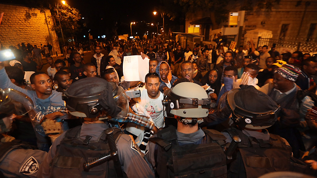 Protest in Jerusalem. (Photo: Gil Yohanan)