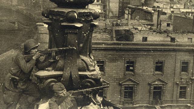 Russian soldiers are pictured on top of the Reichstag building in this undated photo taken May 1945 in Berlin (Photo: Reuters)