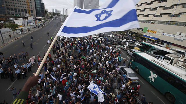 The protests in Tel Aviv last week were initially peaceful. (Photo: AFP)