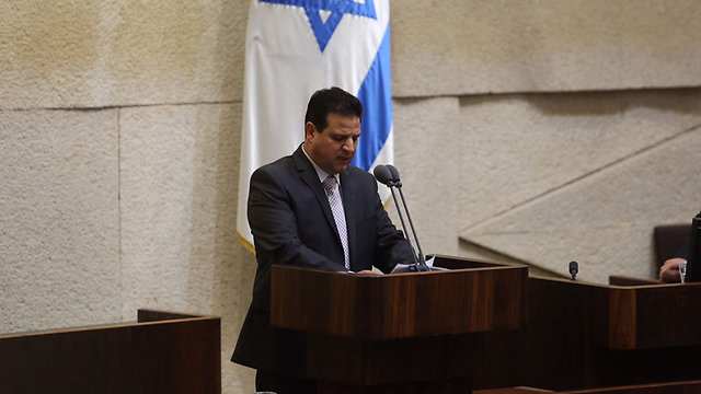 Joint List Chairman Ayman Odeh. In the eyes of many, the party's purism is not perceived as a rejection of Shimon Peres the person but as a rejection of the collective (Photo: Gil Yohanan)