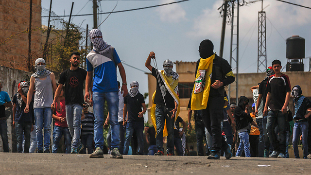 Protestors in Ramallah on Nakba Day (Photo: EPA)