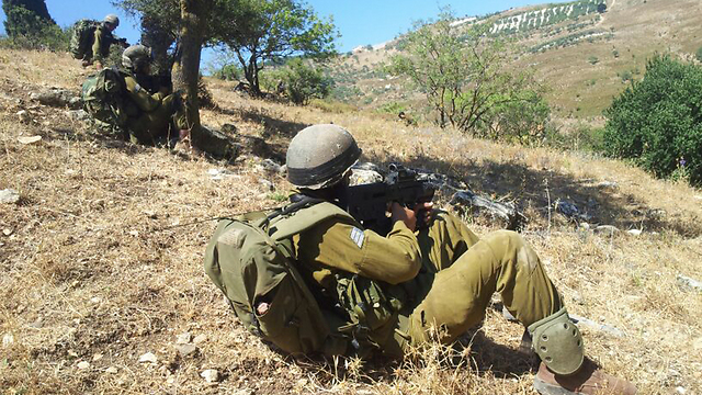 Druze soldiers in a military exercise near the Lebanon border. (Photo: Yoav Zitun) (Photo: Yoav Zitun)