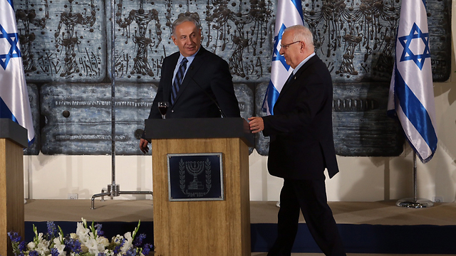 PM Netanyahu with President Rivlin (Photo: Gil Yohanan)