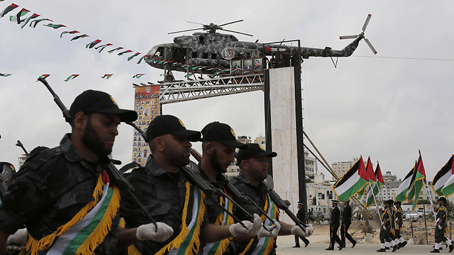 Hamas ceremony near Gaza City (Photo: AFP)