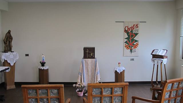 A room has been set aside at the home for Mass. 'We have our own little chapel' (Photo: AP)