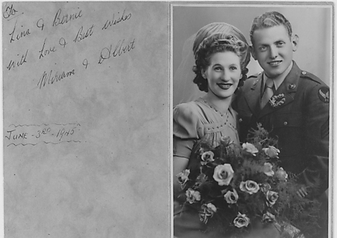 1945, מרים סלומונס הבריטית נישאת לחייל האמריקאי אל פרידמן שנלחם בנאצים (צילום: The Jewish Museum London ) (צילום: The Jewish Museum London )