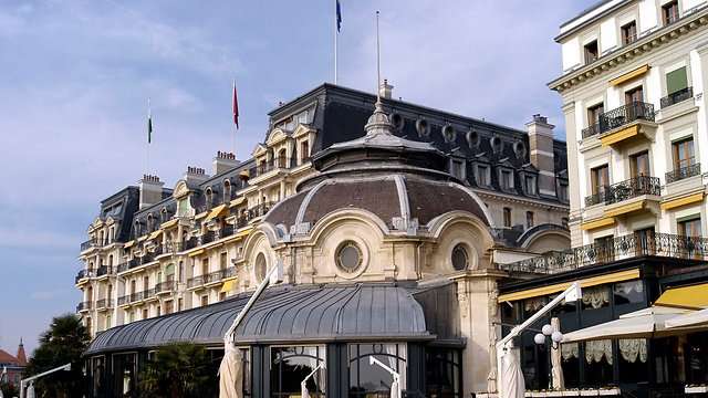 Beau Rivage Palace hotel in Lausanne, one of those allegedly targeted by the virus (Photo: Google)