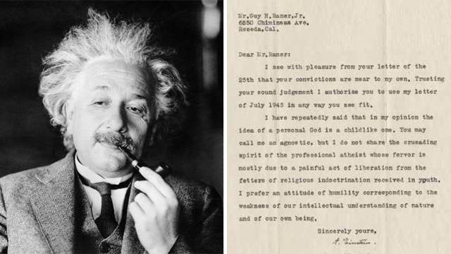 בילה זמן רב בכתיבת מכתבים אישיים. איינשטיין ואחד המכתבים שמוצעים למכירה בקליפורניה (צילום: AP) (צילום: AP)