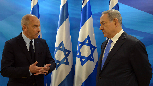 Orange CEO Richard meets with Prime Minister Netanyahu in Jerusalem (Photo: Haim Tzah, GPO)