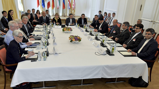 The negotiating table in Vienna. (Photo: EPA) (Photo: EPA)
