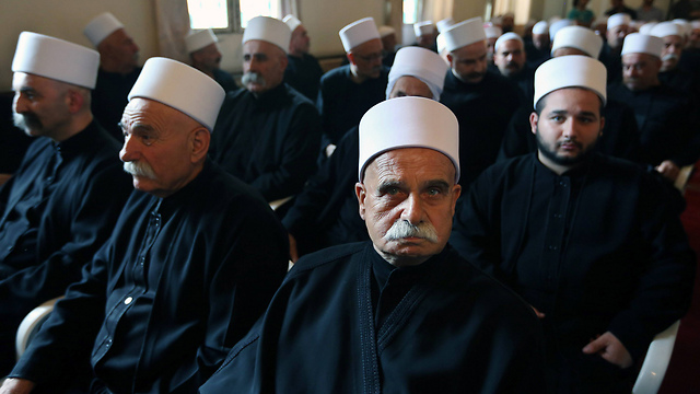 הקהילה הדרוזית בלבנון, אתמול (צילום: AP) (צילום: AP)