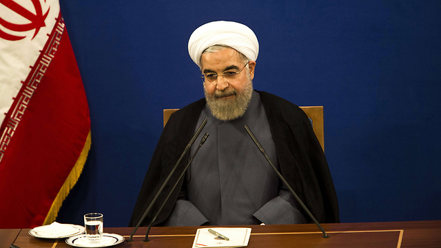 Rouhani during Saturday's press conference. (Photo: AFP) (Photo: AFP)