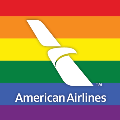 לוגו אמריקן איירליינס בצבעי הגאווה (צילום: אמריקן איירליינס) (צילום: אמריקן איירליינס)